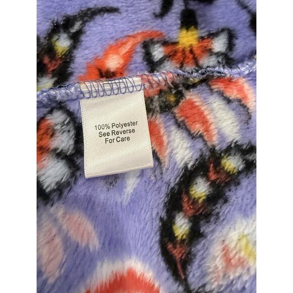 Vera Bradley Womens Purple Plush Floral Luxurious Bathrobe Mural Garden Sz 2X-3X - Picture 8 of 9